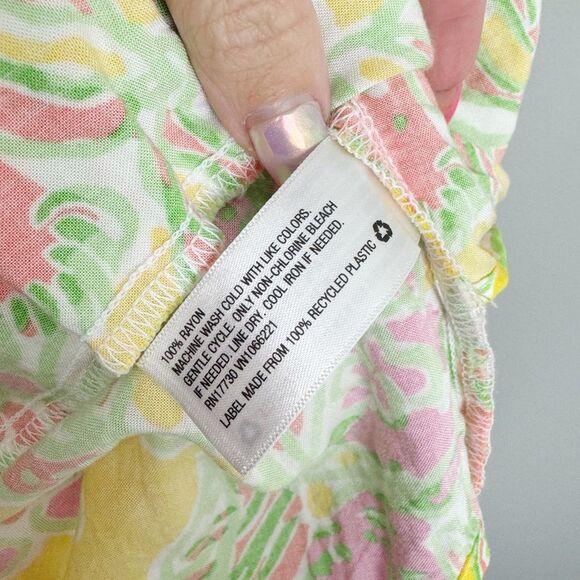 LILLY PULITZER X TARGET | Happy Place Romper in Challis Yellow Women’s Size S - Picture 8 of 11